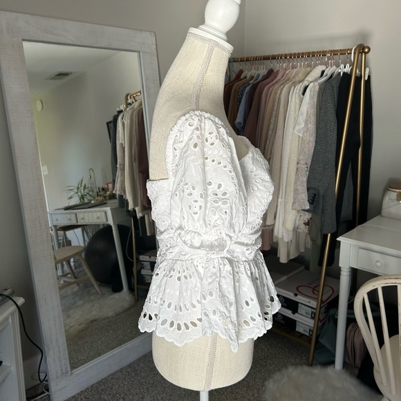 • Express • Eyelet Lace Off The Shoulder Top - Picture 12 of 16